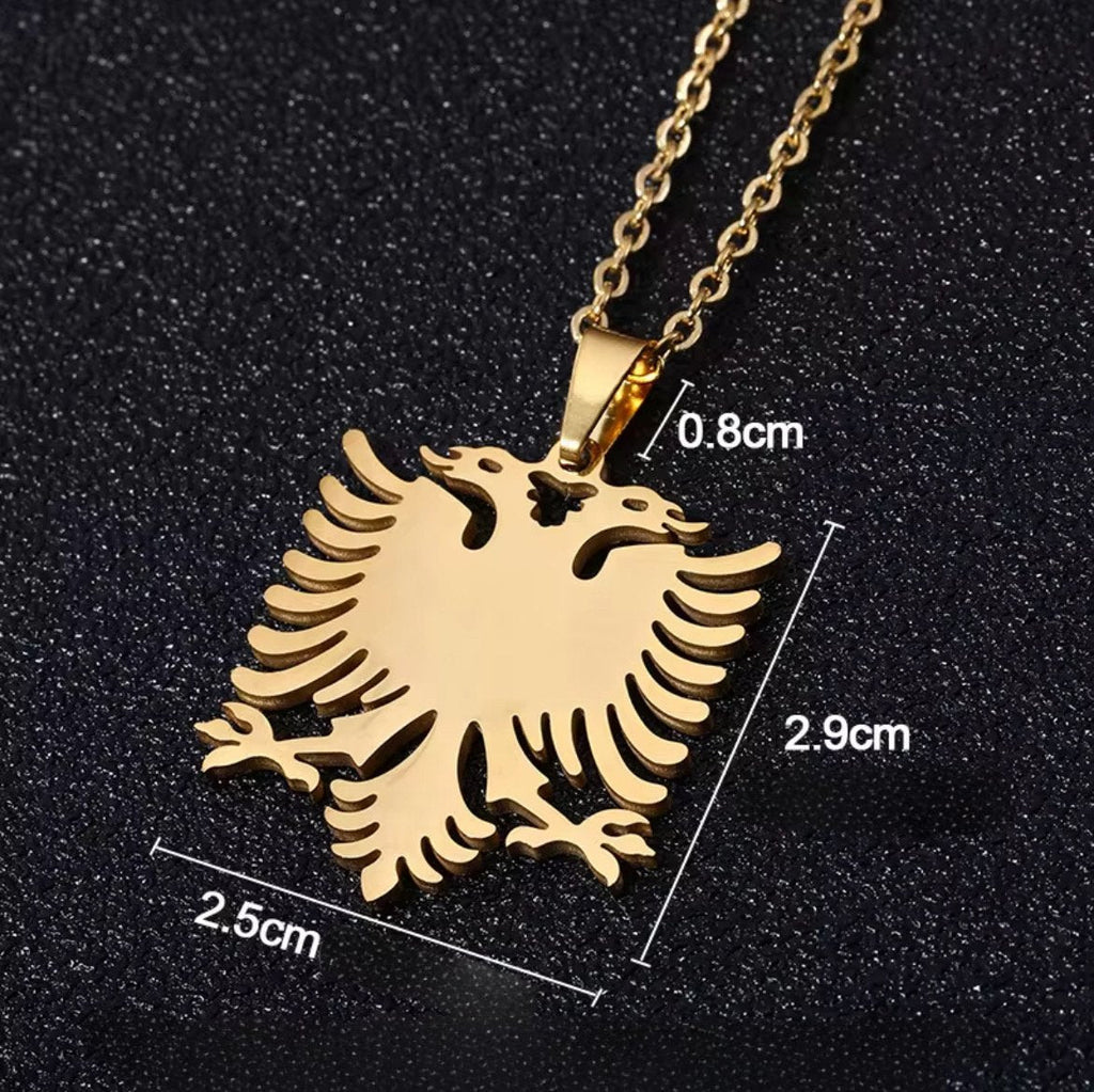 Albanien Edelstahl Halskette - KosMode