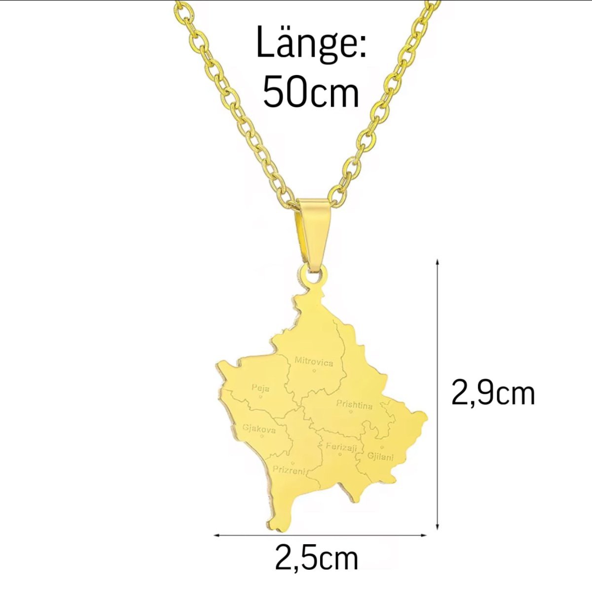 Kosovë Edelstahl Halskette - KosMode